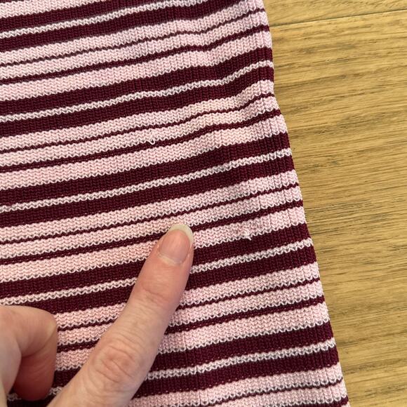 White Fox Mini Dress Sleeveless Stripes I've Been Thinking Size XS Red Pink - Picture 5 of 6